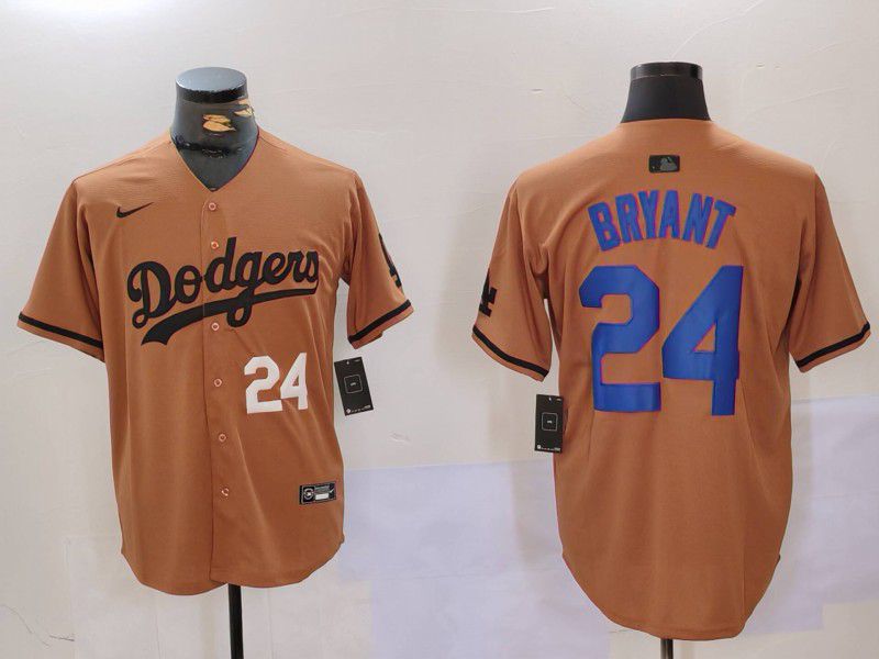 Men Los Angeles Dodgers #24 Bryant army green joint name 2024 Nike MLB Jersey style 2->los angeles dodgers->MLB Jersey